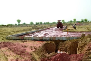 work being done on the approach road